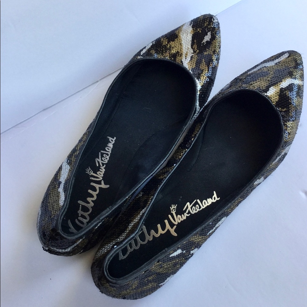 Animal Print Sequin flats